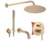 Rea vannas un dušas komplekts, matēts zelts + kaste цена и информация | Dušas komplekti un paneļi | 220.lv