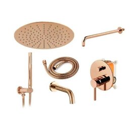 Rea rozā zelta slēptās vannas un dušas komplekts + kaste cena un informācija | Dušas komplekti un paneļi | 220.lv