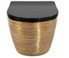 CARLO FLAT melns tualetes pods, matēts zelts цена и информация | Tualetes podi | 220.lv
