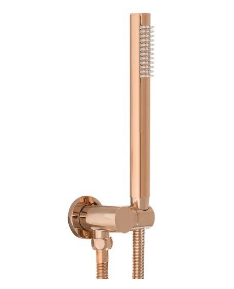 Lungo Miler rozā zelta slēptās dušas komplekts ar termostatu + kastīti cena un informācija | Dušas komplekti un paneļi | 220.lv