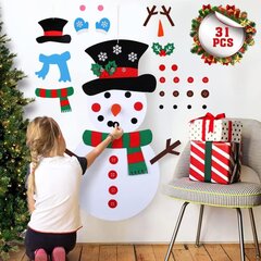 Рождественский снеговик - сделай сам DIY с аксессуарами цена и информация | Развивающие игрушки | 220.lv