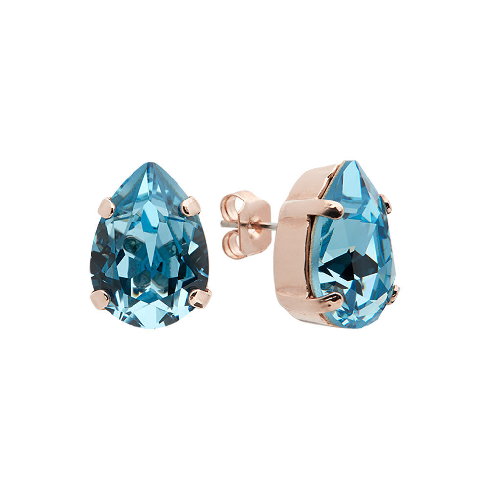 Auskari Venēra II Aquamarine ar Swarovski™ kristāliem DS02A662 cena un informācija | Auskari | 220.lv