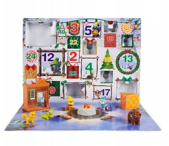 Adventes kalendārs Paw Patrol un dāvanu spilvens Cat, 50 cm cena un informācija | Rotaļlietas zēniem | 220.lv