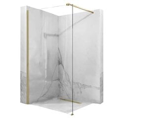 Rea dušas siena, matēts zelts 100 cena un informācija | Dušas durvis, dušas sienas | 220.lv