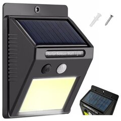 Āra sienas lampa ar saules paneli Solarne, melna cena un informācija | Āra apgaismojums | 220.lv