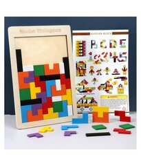 Koka puzles spēle Tetris, 40 gab. cena un informācija | Attīstošās rotaļlietas | 220.lv