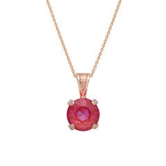 Kaklarota sievietēm DiamondSky Juno Lotus Pink DeLite ar Swarovski kristāliem DS01K591 cena un informācija | Kaklarotas | 220.lv
