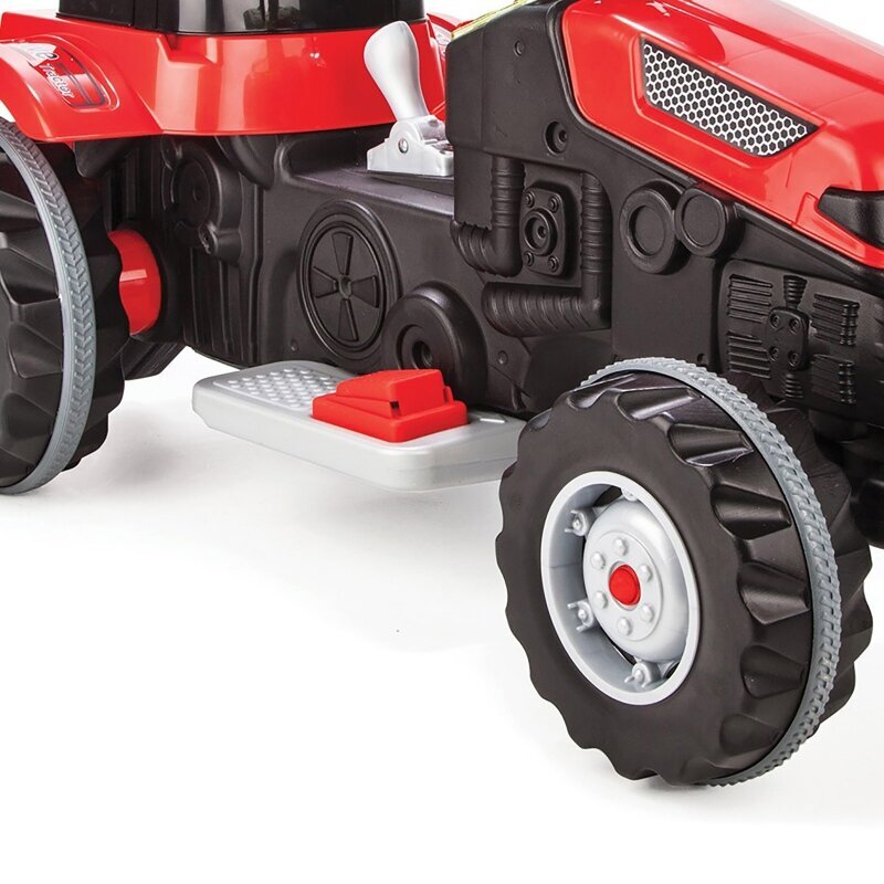 Vienvietīgs bērnu elektriskais traktors 6V Woopie, sarkans cena un informācija | Bērnu elektroauto | 220.lv
