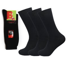 Мужские носки классические без резинки Bisoks 12321 черные, 3 пары цена и информация | Мужские носки | 220.lv