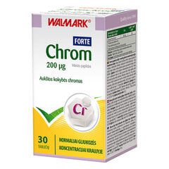 Uztura bagātinātājs Chrom Forte 200 mcg, 30 tabletes cena un informācija | Vitamīni, preparāti, uztura bagātinātāji skaistumam | 220.lv