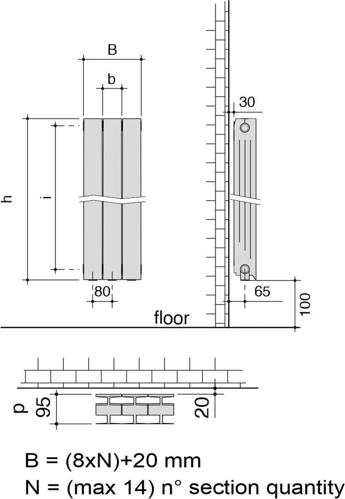 Alumīnija radiators Plus Evo 5, Itālija цена и информация | Apkures radiatori | 220.lv