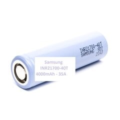 Samsung INR21700-40T 21700 4000mAh – 35A цена и информация | Батарейки | 220.lv