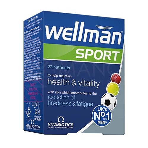 Uztura bagātinātājs Wellman Sport, 30tabletes цена и информация | Vitamīni, preparāti, uztura bagātinātāji imunitātei | 220.lv