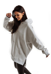 Sieviešu oversize džemperis ar kapuci, ķengurs Mayflies ekru cena un informācija | Sieviešu džemperi | 220.lv