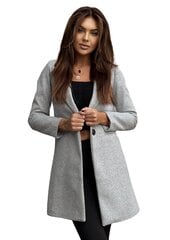 Элегантное женское пальто, дипломат Och Bella серого цвета цена и информация | Женские пальто | 220.lv