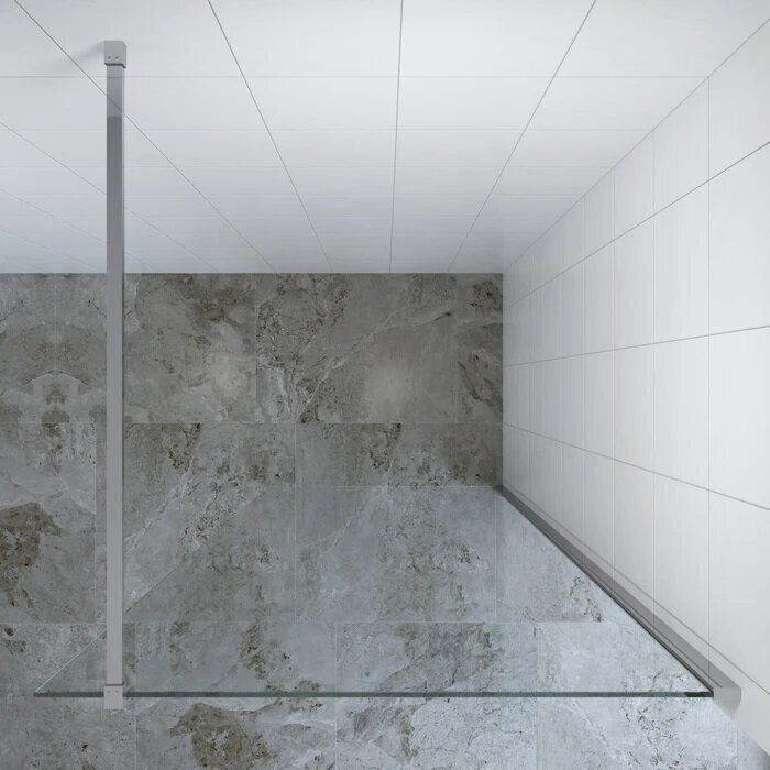 Dušas siena Aquabatos Walk-in C10 90, hroms cena un informācija | Dušas durvis, dušas sienas | 220.lv