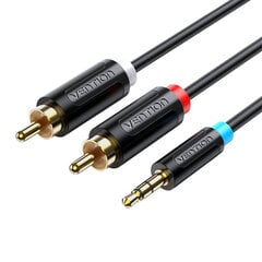 Vention BCLBI, 3.5mm Male to 2x Male RCA, 3m цена и информация | Кабели и провода | 220.lv