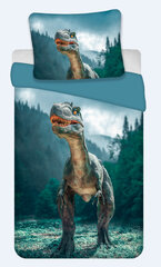 Dinosaur Blue Bērnu gultas veļas komplekts 140x200cm, 70x90 cm cena un informācija | Bērnu gultas veļa | 220.lv