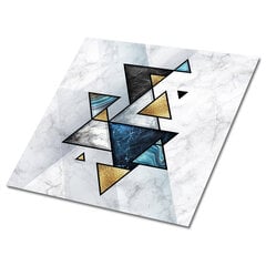 Grīdas flīzes, pašlīmējošas Decormat 30x30cm, 9 gab, abstrakti marmora trīsstūri cena un informācija | Grīdas flīzes | 220.lv
