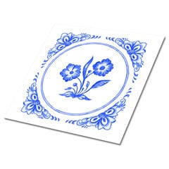 Grīdas flīzes, pašlīmējošas Decormat 30x30cm, 9 gab, azulejos zieds cena un informācija | Grīdas flīzes | 220.lv