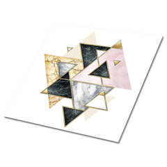 Grīdas flīzes, pašlīmējošas Decormat 30x30cm, 9 gab, ģeometriski trīsstūri cena un informācija | Grīdas flīzes | 220.lv