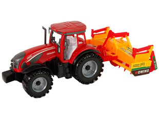 Traktors ar kultivatoru Lean Toys, sarkans cena un informācija | Rotaļlietas zēniem | 220.lv