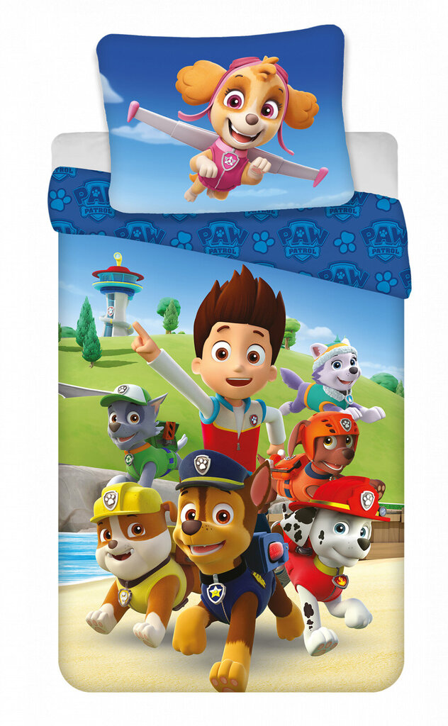 Paw Patrol Bērnu gultas veļas komplekts Microfibre 140×200 cm, 70×90 cm cena un informācija | Bērnu gultas veļa | 220.lv