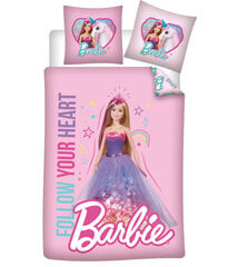 Barbie Follow Your Heart Bērnu gultas veļas komplekts 100×135 cm, 40×60 cm cena un informācija | Bērnu gultas veļa | 220.lv