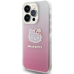 Hello Kitty HKHCP15LHDGKEP iPhone 15 Pro 6.1" różowy|pink hardcase IML Gradient Electrop Kitty Head цена и информация | Чехлы для телефонов | 220.lv