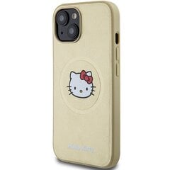 Hello Kitty HKHMP14SPGHCKD iPhone 14 6.1" złoty|gold hardcase Leather Kitty Head MagSafe цена и информация | Чехлы для телефонов | 220.lv