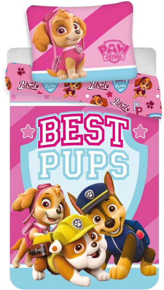 Bērnu gultas veļas komplekts Paw Patrol Best Pups, 100×135, 2 daļas cena un informācija | Bērnu gultas veļa | 220.lv