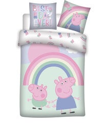 Peppa Pig Best Day Bērnu gultas veļas komplekts 100×135 cm, 40×60 cm cena un informācija | Bērnu gultas veļa | 220.lv