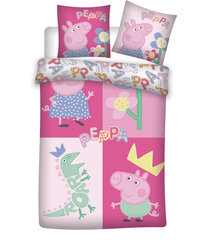Peppa Pig Roar Bērnu gultas veļas komplekts 100×135 cm, 40×60 cm cena un informācija | Bērnu gultas veļa | 220.lv