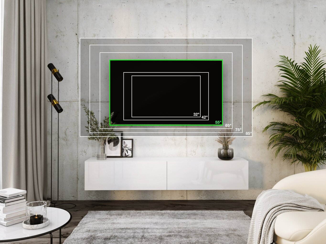Piekaramais televizora skapis 170 cm Matēts balts, spīdīgs balts cena un informācija | TV galdiņi | 220.lv