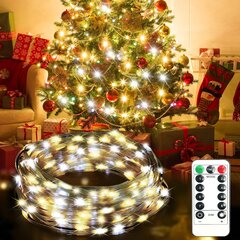 LED vītnes aizkars ar tālvadības pulti, 100xLED cena un informācija | Ziemassvētku lampiņas, LED virtenes | 220.lv