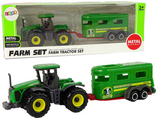 Трактор с прицепом, зеленый цена и информация | Игрушки для мальчиков | 220.lv