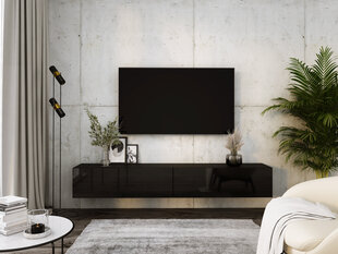 Piekaramais televizora skapis 2 X 100 cm Matēts balts, spīdīgs balts cena un informācija | TV galdiņi | 220.lv