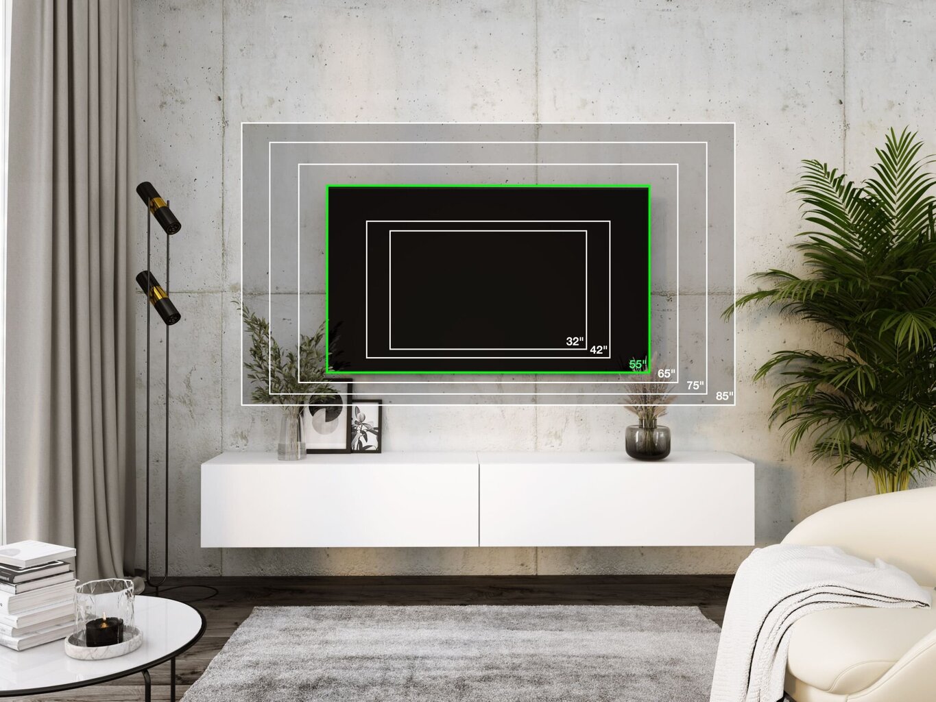 Piekaramais televizora skapis 2 X 100 cm Antracīts, lancelot ozols цена и информация | TV galdiņi | 220.lv
