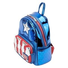 Loungefly Marvel Captain America metāla mugursoma 26cm cena un informācija | Sporta somas un mugursomas | 220.lv