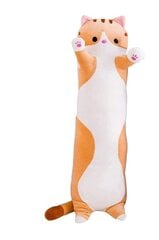 Plīša rotaļlieta - spilvena kaķis Happy People, 70 cm, brūns cena un informācija | Mīkstās (plīša) rotaļlietas | 220.lv