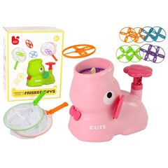 Arkādes spēle Catch Frisbee Elephant Catapult Pink LeanToys цена и информация | Настольные игры, головоломки | 220.lv