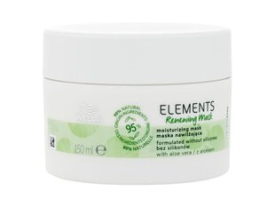 Восстанавливающая увлажняющая маска для волос Wella Professionals Elements Renewing Moisturising Mask, 150 мл цена и информация | Бальзамы, кондиционеры | 220.lv