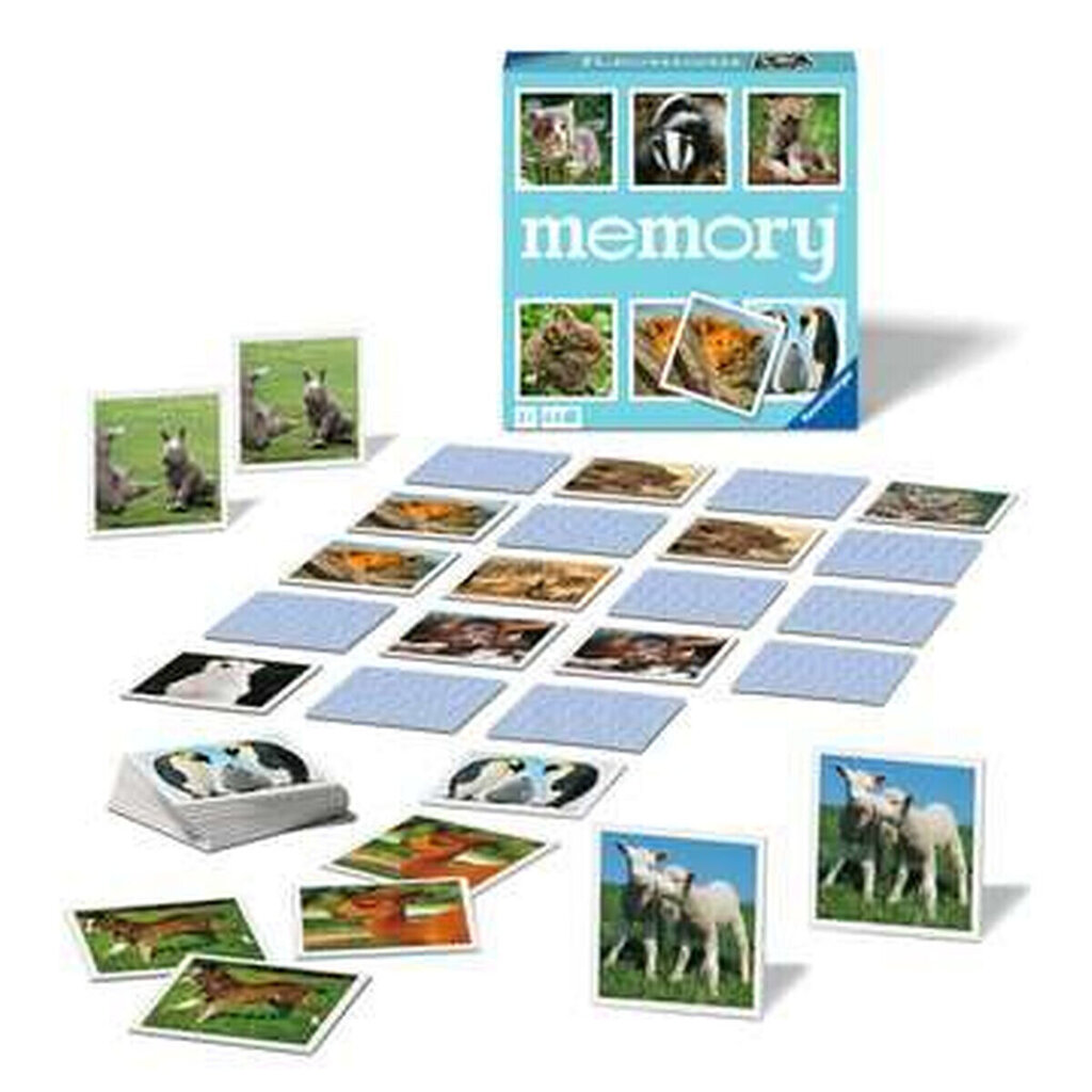 Atmiņas spēles Ravensburger Grand Memory Theme: Small animals, EN cena un informācija | Galda spēles | 220.lv