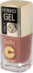 Gela nagu laka Delia Cosmetics Coral Hybrid Gel, 43, 11 ml цена и информация | Лаки для ногтей, укрепители | 220.lv