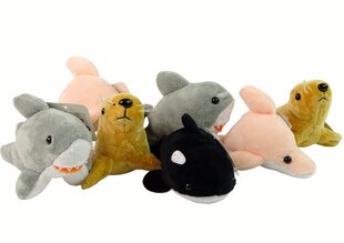 Mini plīša jūras dzīvnieku komplekts Lean Toys, 4gb. cena un informācija | Mīkstās (plīša) rotaļlietas | 220.lv