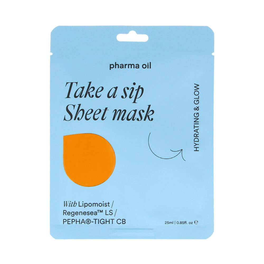 Mitrinoša lokšņu sejas maska Pharma Oil Take a sip, 25 ml цена и информация | Sejas maskas, acu maskas | 220.lv