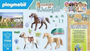 71356 PLAYMOBIL® Horses of Waterfall 3 лошади с аксессуарами цена и информация | Конструкторы и кубики | 220.lv