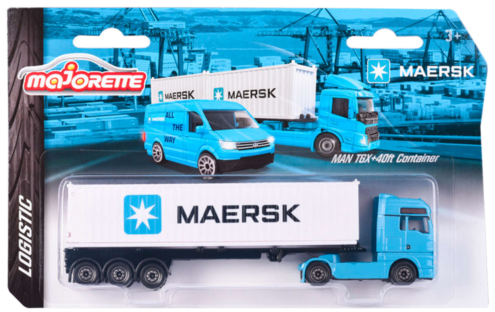 Kravas automašīna Majorette Maersk cena un informācija | Rotaļlietas zēniem | 220.lv