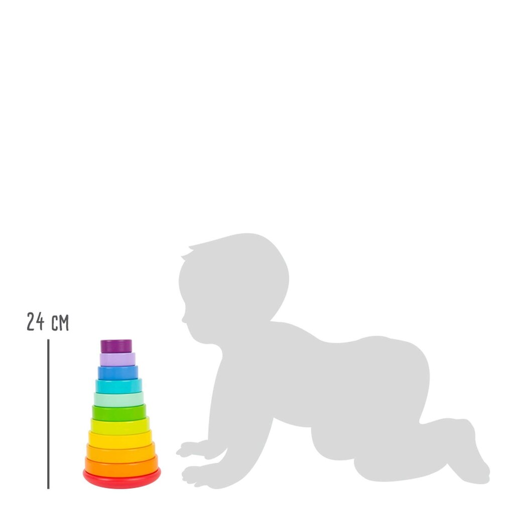 Koka varavīksnes torņa puzle цена и информация | Rotaļlietas zīdaiņiem | 220.lv