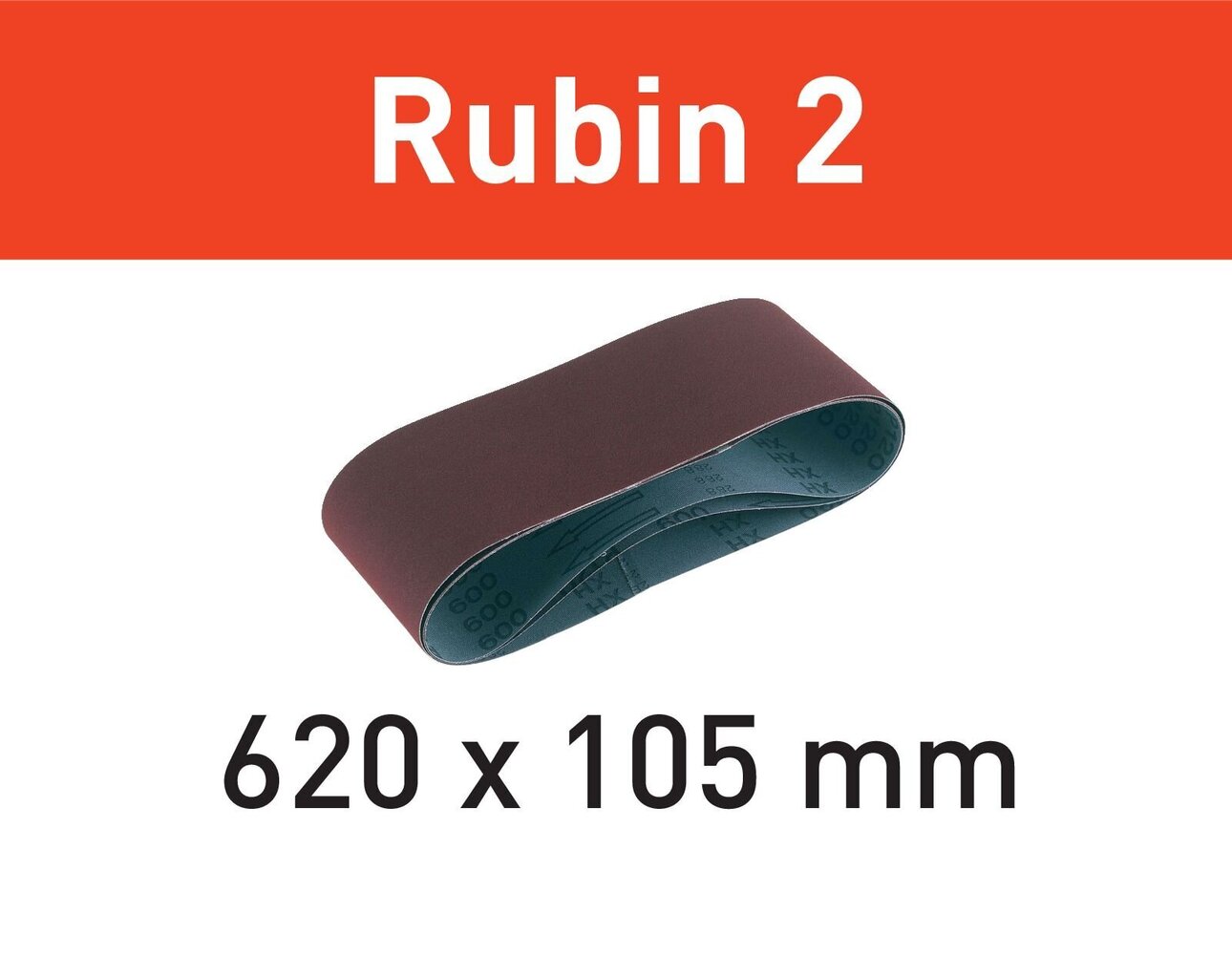 Slīplente Rubin 2 499152 L620X105-P100 RU2/10 Festool цена и информация | Slīpmašīnas | 220.lv